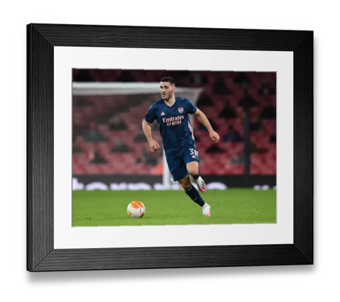 Framed Print : Arsenal's Sead Kolasinac in Action during UEFA Europa League Match against Rapid Wien Framed Print : Arsenal's Sead Kolasinac in Action during UEFA Europa League Match against Rapid Wien