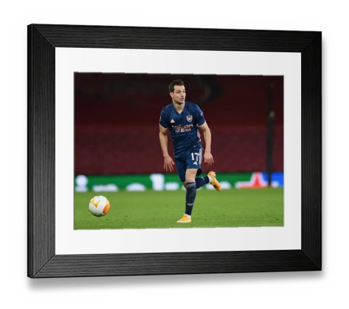 Framed Print : Arsenal's Cedric Soares in Action during Europa League Match against Rapid Wien