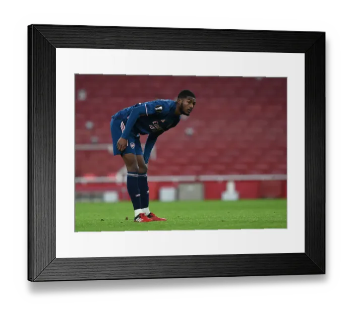 Framed Print : Arsenal's Maitland-Niles in Action against Rapid Wien in UEFA Europa League