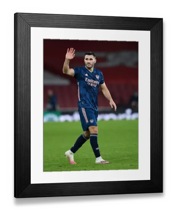 Framed Print : Arsenal's Sead Kolasinac Celebrates Europa League Victory with Fans