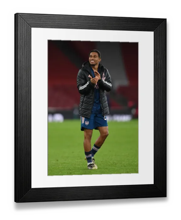 Framed Print : Arsenal Celebrate Victory Over Rapid Wien in Europa League: Reiss Nelson's Clap for the Fans Framed Print : Arsenal Celebrate Victory Over Rapid Wien in Europa League: Reiss Nelson's Clap for the Fans