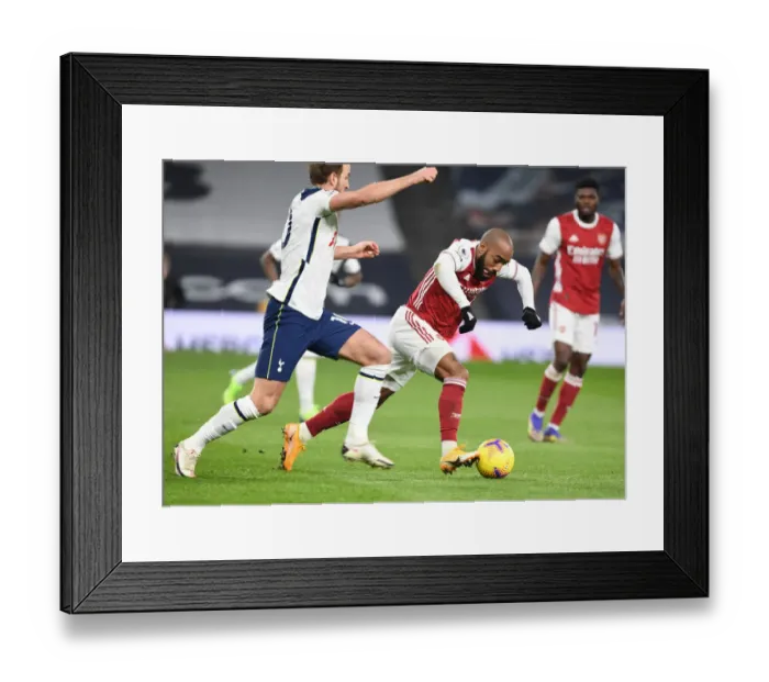 Framed Print : Alexis Lacazette Breaks Past Harry Kane: Tottenham vs. Arsenal, Premier League 2020-21