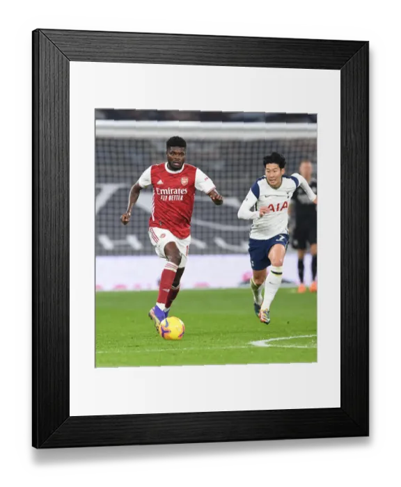 Framed Print : Thomas Partey Breaks Past Son Heung-Min: Tottenham vs. Arsenal, Premier League 2020-21