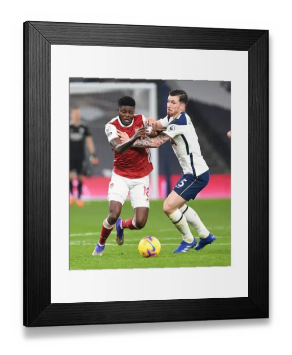Framed Print : Thomas Partey vs. Pierre-Emile Hojbjerg: Battle in the Premier League - Arsenal vs. Tottenham, London 2020