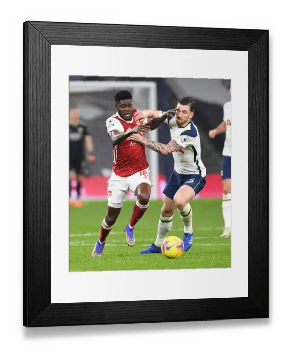 Framed Print : Thomas Partey vs. Pierre-Emile Hojbjerg: A Midfield Showdown - Arsenal vs. Tottenham, Premier League 2020