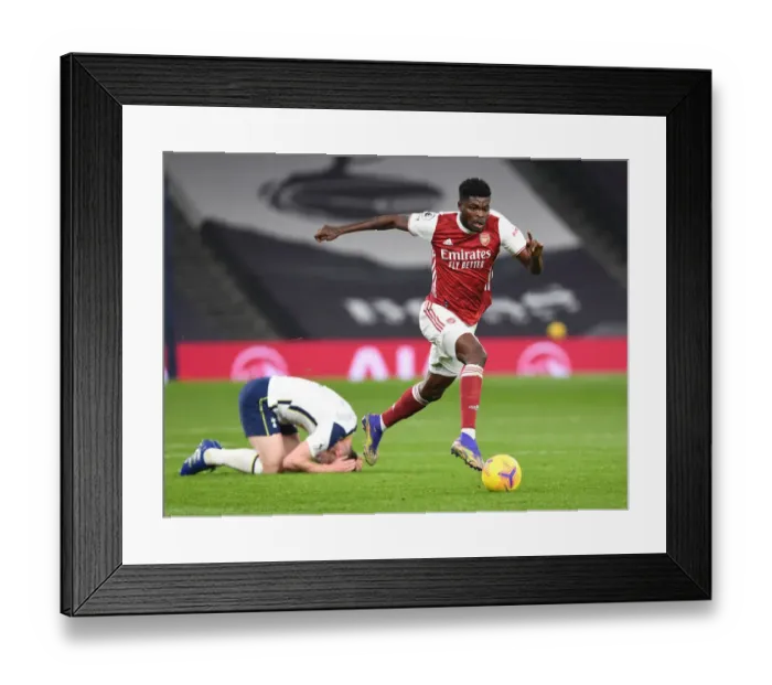 Framed Print : Thomas Partey Breaks Past Hojbjerg: Tottenham vs Arsenal, Premier League 2020-21 Framed Print : Thomas Partey Breaks Past Hojbjerg: Tottenham vs Arsenal, Premier League 2020-21