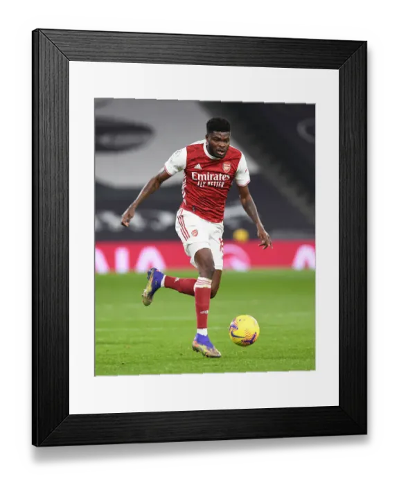 Framed Print : Thomas Partey in Action: Arsenal vs. Tottenham Hotspur, Premier League 2020-21