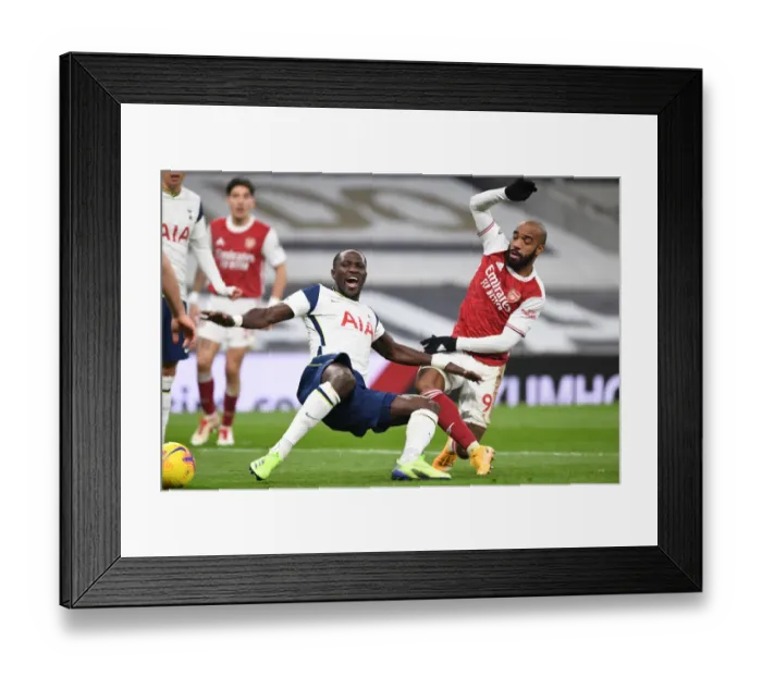 Framed Print : Tottenham vs Arsenal: Lacazette vs Sissoko Clash in 2020-21 Premier League