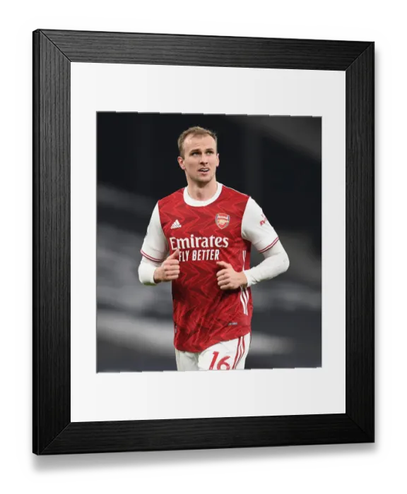 Framed Print : Rob Holding in Action: Arsenal vs. Tottenham at Sold-Out Tottenham Hotspur Stadium (2020-21 Premier League)
