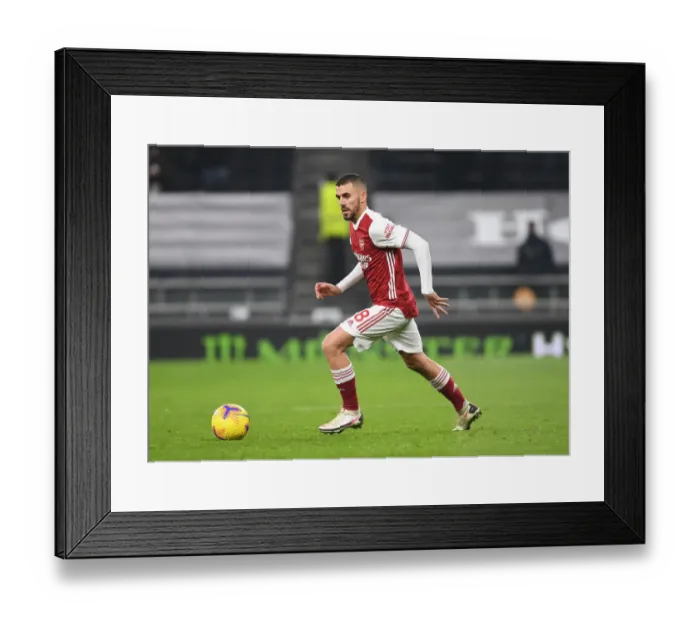 Framed Print : London Derby: Dani Ceballos in Action for Arsenal against Tottenham Hotspur, Premier League 2020-21
