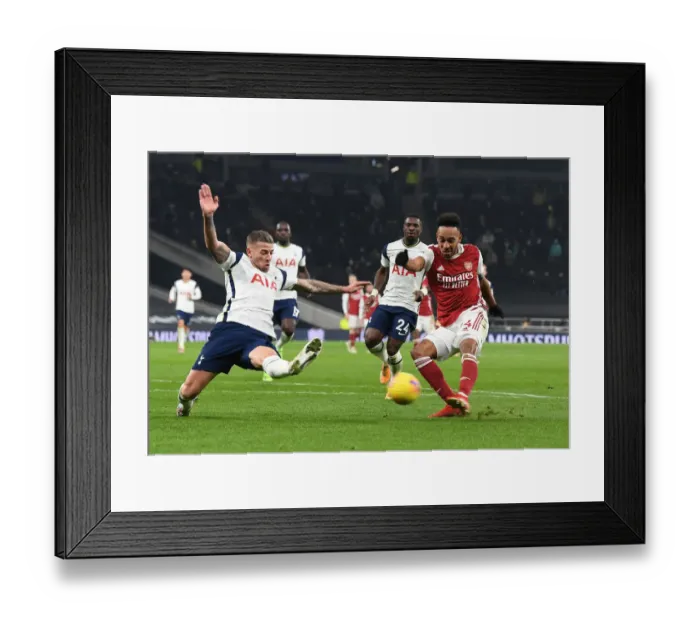 Framed Print : Aubameyang vs. Alderweireld: A Premier League Showdown at Tottenham Hotspur Stadium - Arsenal vs. Tottenham, London, 2020 Framed Print : Aubameyang vs. Alderweireld: A Premier League Showdown at Tottenham Hotspur Stadium - Arsenal vs. Tottenham, London, 2020