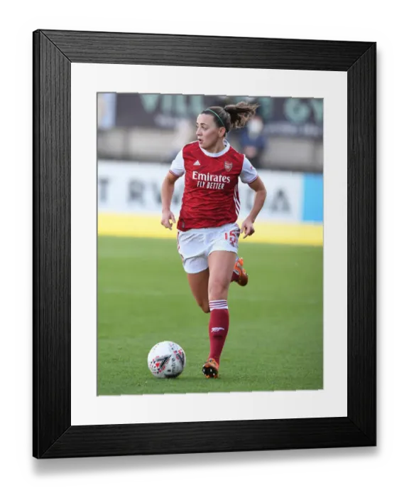 Framed Print : Arsenal's Katie McCabe in Action: Arsenal Women vs Birmingham City Women, FA WSL Match, 2020-21