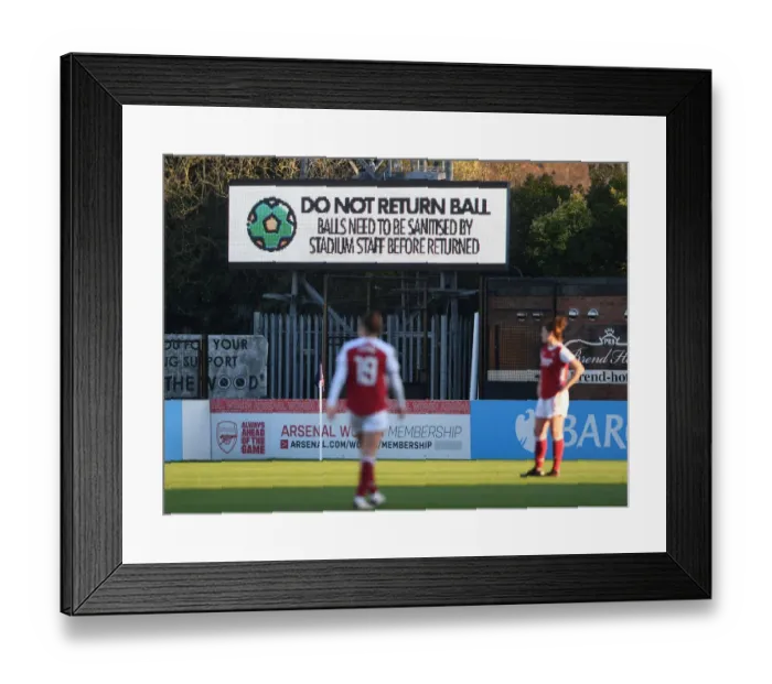 Framed Print : Arsenal Women vs Birmingham City Women: Stadium Safety Rules at FA Womens Super League Match Framed Print : Arsenal Women vs Birmingham City Women: Stadium Safety Rules at FA Womens Super League Match