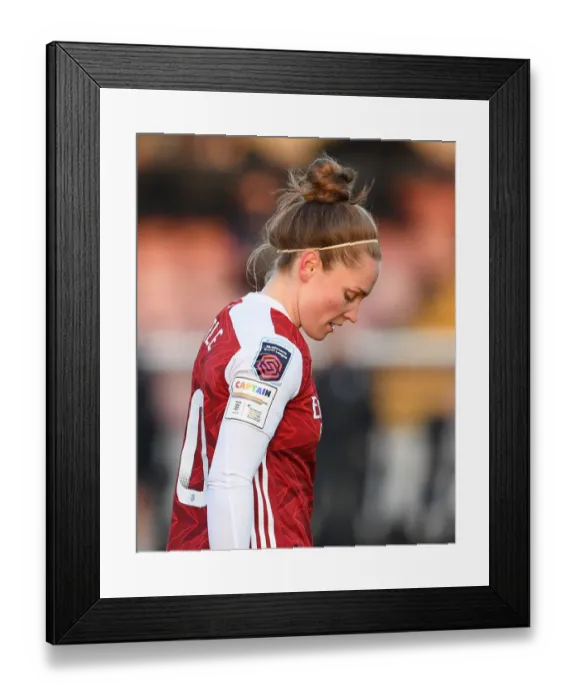 Framed Print : Arsenal's Kim Little Leads Rainbow Laces Campaign in FA WSL Match Against Birmingham City