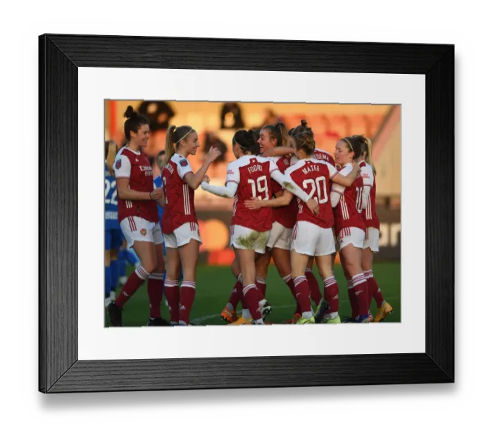 Framed Print : Arsenal Women's Super League Victory: Jill Roord Scores Second Goal Against Birmingham City Framed Print : Arsenal Women's Super League Victory: Jill Roord Scores Second Goal Against Birmingham City