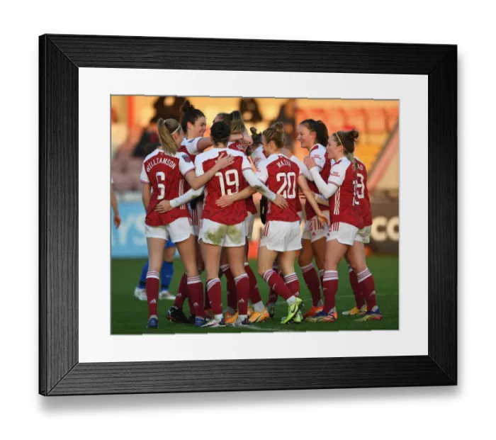 Framed Print : Arsenal Women's Super League Victory: Jill Roord Scores Decisive Goal vs. Birmingham City