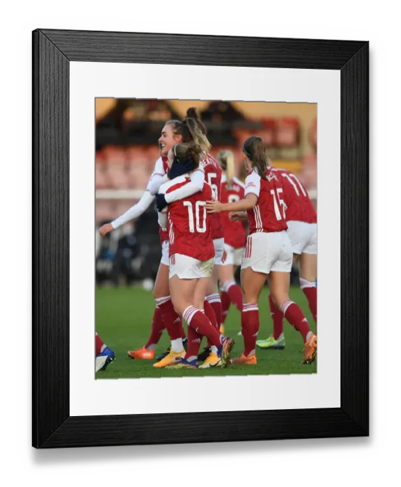 Framed Print : Arsenal Women's Super League Victory: Jill Roord Scores Decisive Goal Against Birmingham City