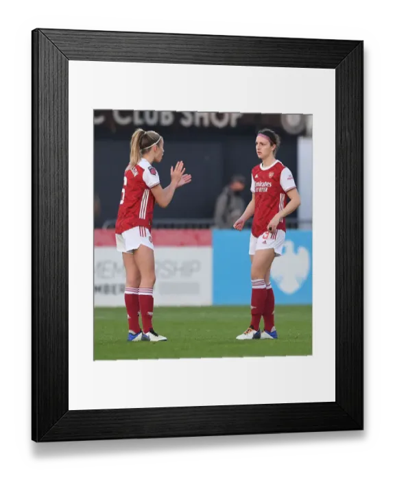 Framed Print : Arsenal Women in Action: Williamson and Wubben-Moy Lock Down Birmingham City in FA WSL Clash