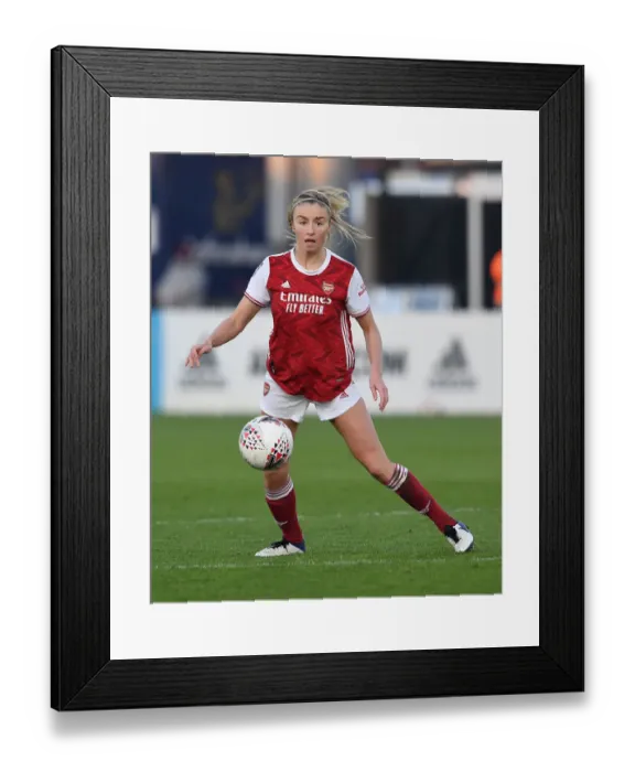 Framed Print : Arsenal's Leah Williamson in Action: Arsenal Women vs Birmingham City Women, FA WSL Match, 2020-21