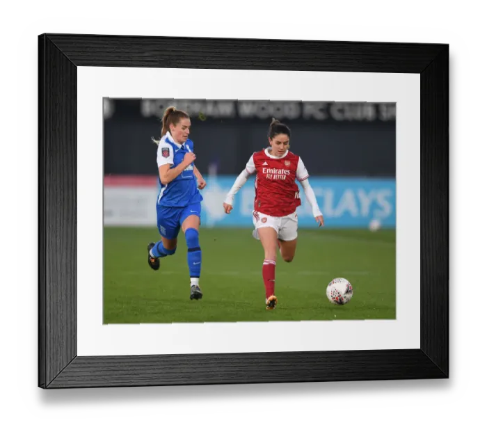Framed Print : Arsenal Women vs. Birmingham City Women: FA WSL Showdown at Meadow Park - A Clash of Football Titans