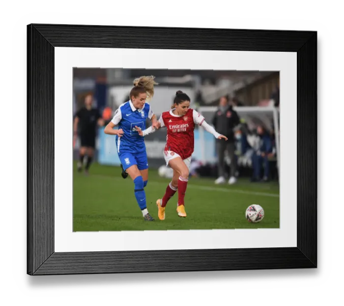 Framed Print : FA WSL Showdown: Van de Donk vs. Kelly Clash - Arsenal Women vs. Birmingham City Women (2020-21)