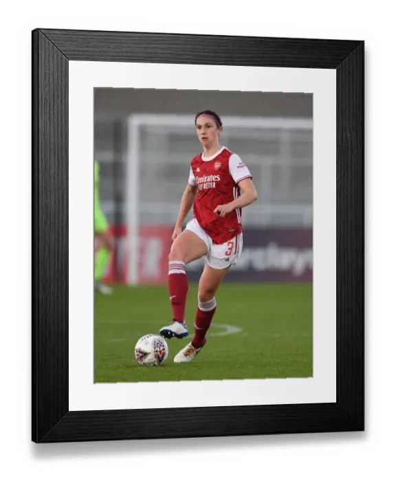 Framed Print : Arsenal's Lotte Wubben-Moy in Action: Arsenal Women vs Birmingham City Women, FA WSL (2020-21)