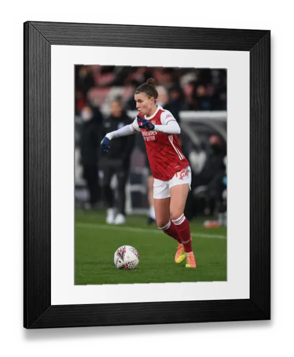 Framed Print : Steph Catley in Action: Arsenal Women vs Birmingham City Women, FA WSL Match, 2020-21