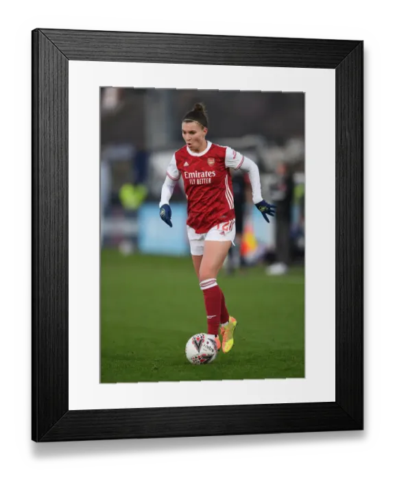 Framed Print : Steph Catley in Action: Arsenal Women vs Birmingham City Women (FA WSL, 2020-21)