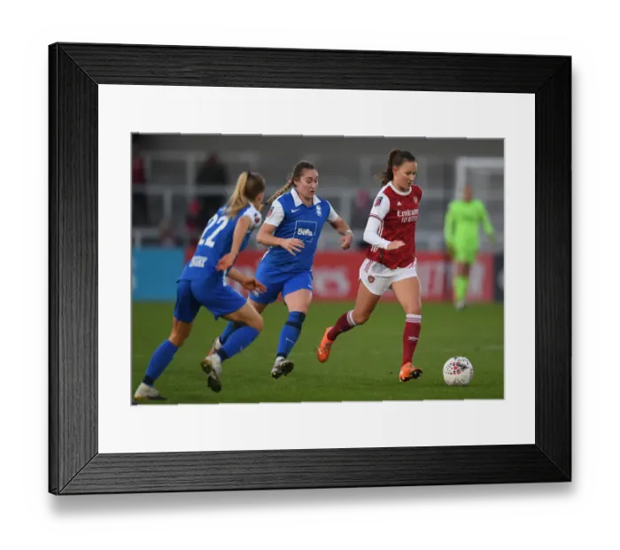Framed Print : Milana Gladjić in Action: Arsenal Women vs. Birmingham City Women, Barclays FA WSL, December 2020
