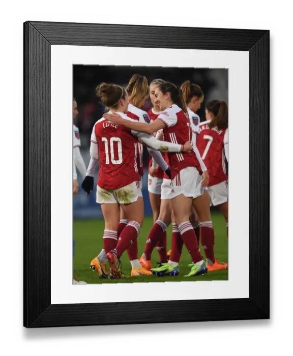 Framed Print : Arsenal Women's Super League Triumph: Kim Little's Hat-trick Secures Victory Over Birmingham City