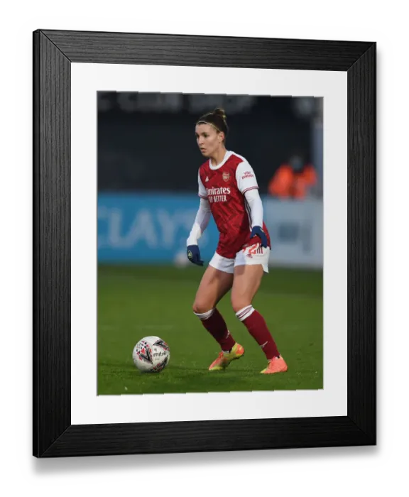 Framed Print : Arsenal's Steph Catley in Action: Arsenal Women vs Birmingham City Women, FA WSL Clash (December 2020)