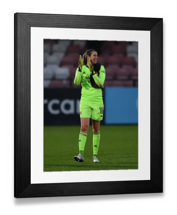 Framed Print : Arsenal Women's FA WSL Victory: Lydia Williams Celebrates with Adoring Fans Framed Print : Arsenal Women's FA WSL Victory: Lydia Williams Celebrates with Adoring Fans
