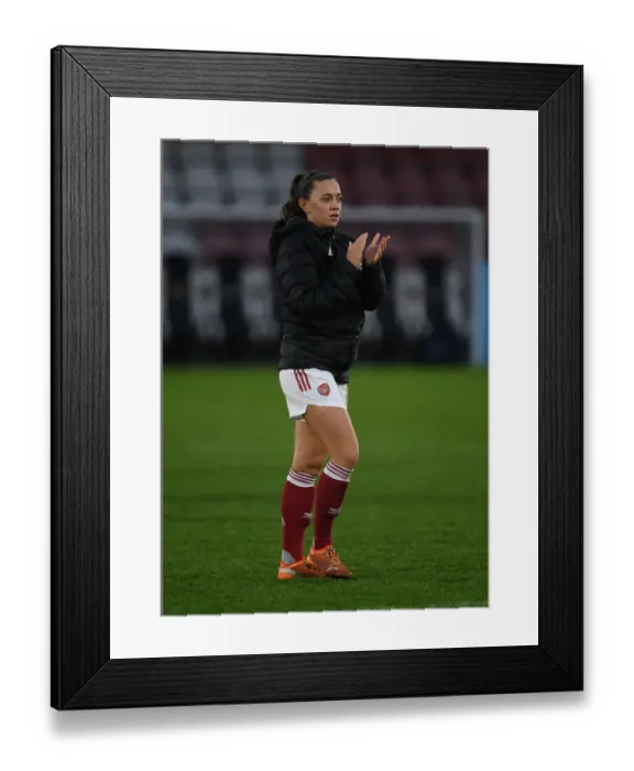 Framed Print : Arsenal Women's FA WSL Victory: Katie McCabe Celebrates with Ecstatic Fans