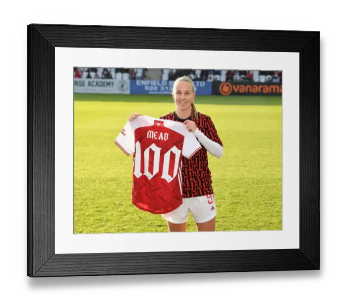 Framed Print : Beth Mead Celebrates 100th Appearance for Arsenal with Team Framed Print : Beth Mead Celebrates 100th Appearance for Arsenal with Team