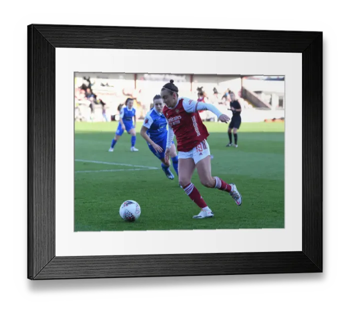 Framed Print : Arsenal's Caitlin Foord in Action: FA WSL Match vs Birmingham City Women (2020-21)