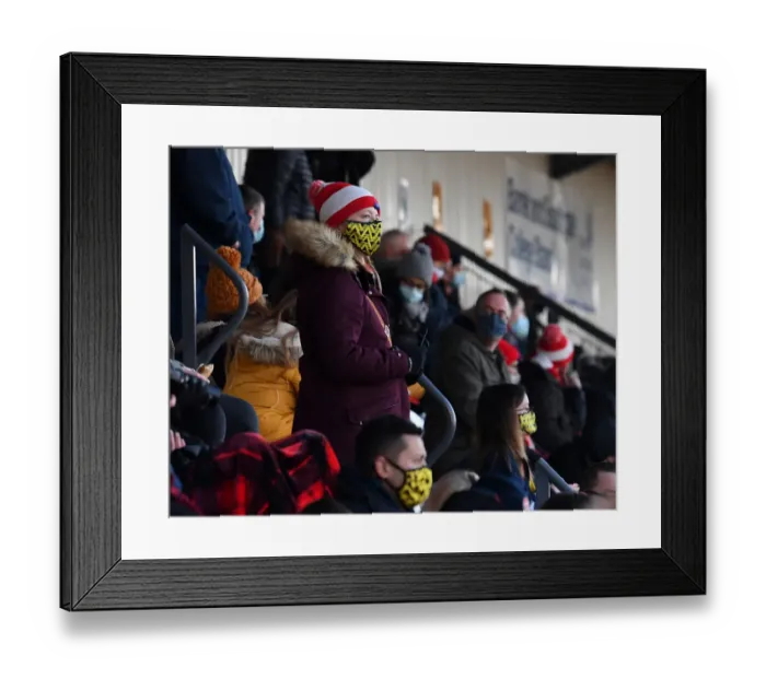 Framed Print : Passionate Arsenal Fans at Meadow Park: Arsenal Women's FA WSL Match Against Birmingham City