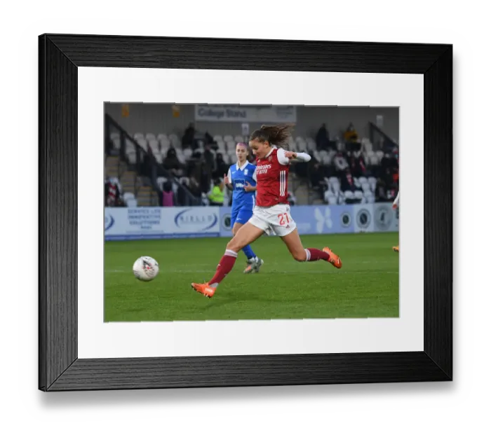 Framed Print : Arsenal's Malin Gut in Action: Arsenal Women vs Birmingham City Women, FA WSL (2020-21)