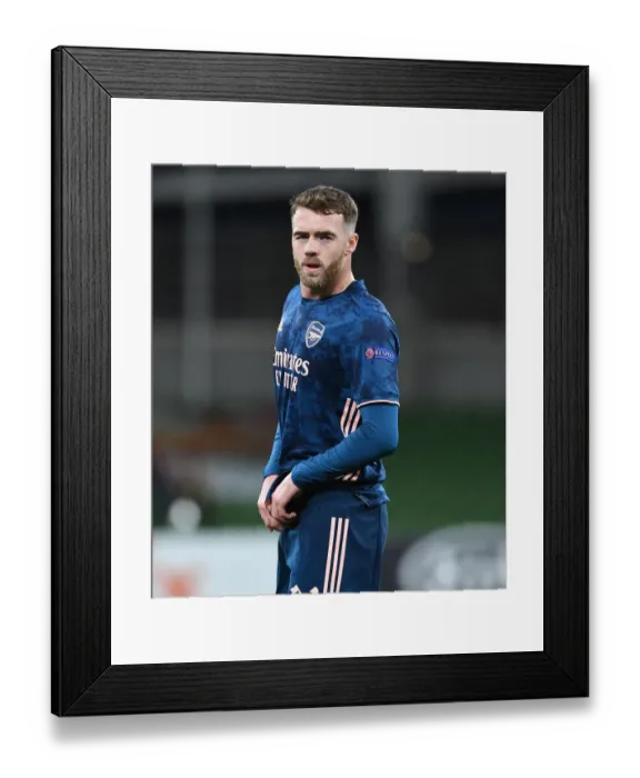 Framed Print : Calum Chambers in Action: Arsenal's Europa League Victory over Dundalk Framed Print : Calum Chambers in Action: Arsenal's Europa League Victory over Dundalk