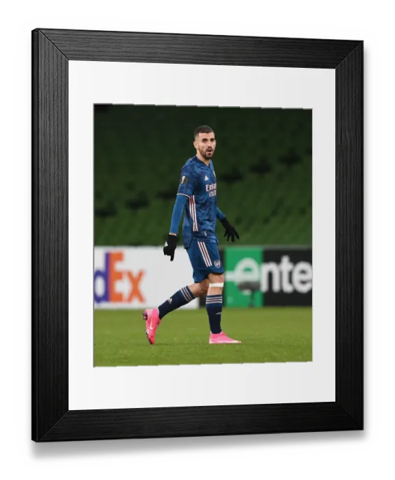 Framed Print : Dani Ceballos in Action: Arsenal vs. Dundalk - UEFA Europa League (December 2020)