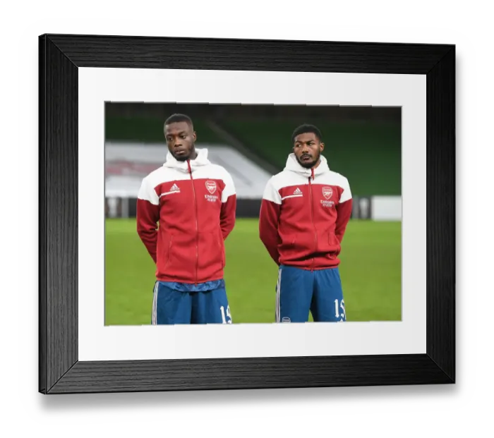 Framed Print : Arsenal FC Pre-Match: Nicolas Pepe and Ainsley Maitland-Niles at Aviva Stadium (Dundalk v Arsenal, UEFA Europa League 2020-21) Framed Print : Arsenal FC Pre-Match: Nicolas Pepe and Ainsley Maitland-Niles at Aviva Stadium (Dundalk v Arsenal, UEFA Europa League 2020-21)