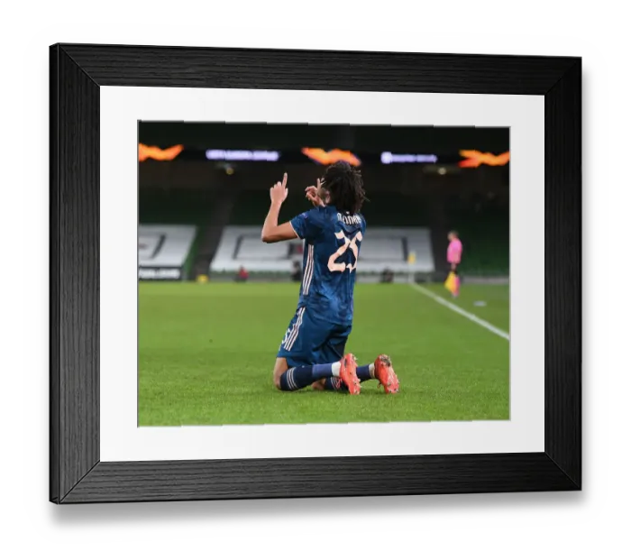 Framed Print : Arsenal's Mohamed Elneny Scores Second Goal in UEFA Europa League Victory over Dundalk