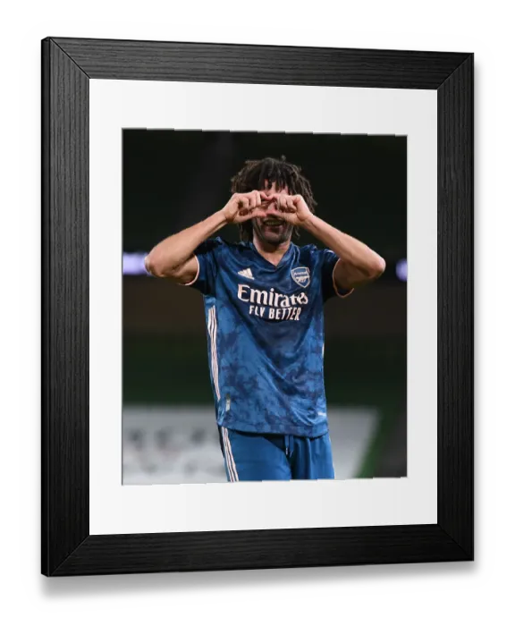 Framed Print : Mohamed Elneny Scores His Second Goal: Arsenal's Europa League Victory over Dundalk