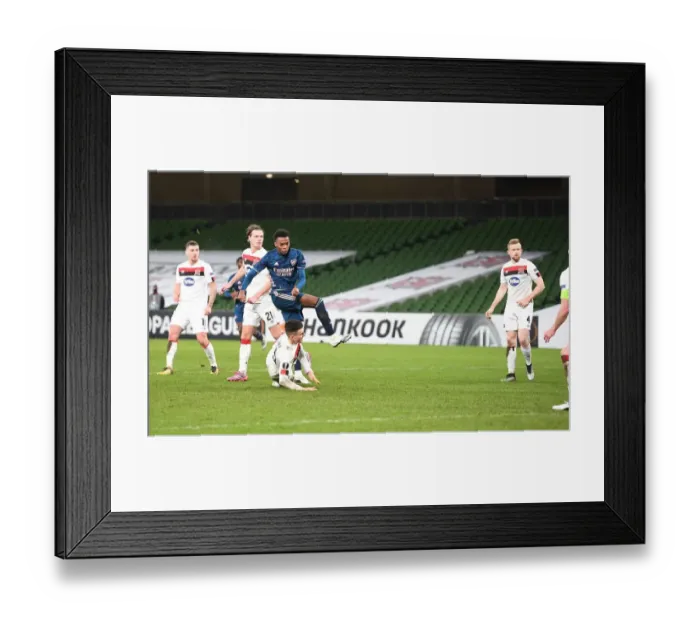 Framed Print : Joe Willock Scores as Arsenal Cruise Past Dundalk in Europa League Framed Print : Joe Willock Scores as Arsenal Cruise Past Dundalk in Europa League