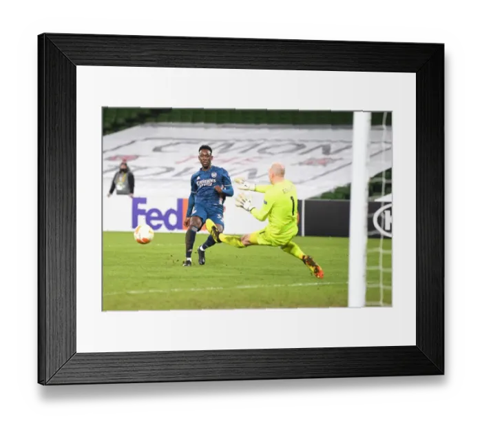 Framed Print : Arsenal's Balogun Scores Four in Europa League Victory over Dundalk