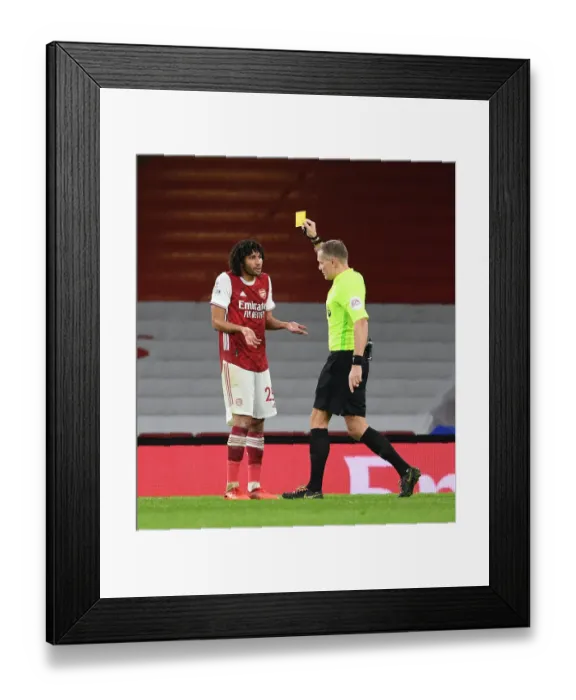Framed Print : Arsenal vs Burnley: Elneny Yellow Carded in Premier League Clash at Emirates Stadium Framed Print : Arsenal vs Burnley: Elneny Yellow Carded in Premier League Clash at Emirates Stadium