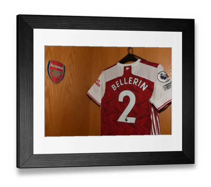 Framed Print : Arsenal Changing Room: Hector Bellerin's Shirt Before Arsenal vs Burnley (2020-21) Framed Print : Arsenal Changing Room: Hector Bellerin's Shirt Before Arsenal vs Burnley (2020-21)