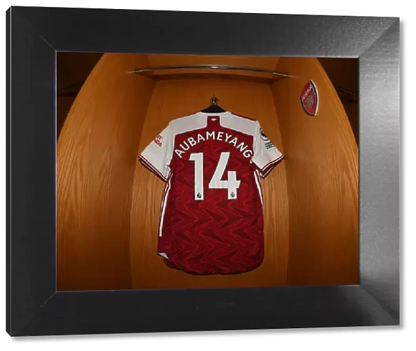 Arsenal's Aubameyang: Prepared for Burnley Clash in Emirates Shirt (2020-21)