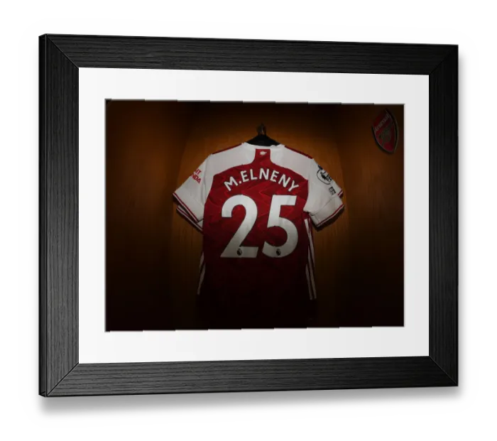 Framed Print : Arsenal Changing Room: Mo Elneny's Hanger Awaits before Arsenal vs Burnley (2020-21) Framed Print : Arsenal Changing Room: Mo Elneny's Hanger Awaits before Arsenal vs Burnley (2020-21)