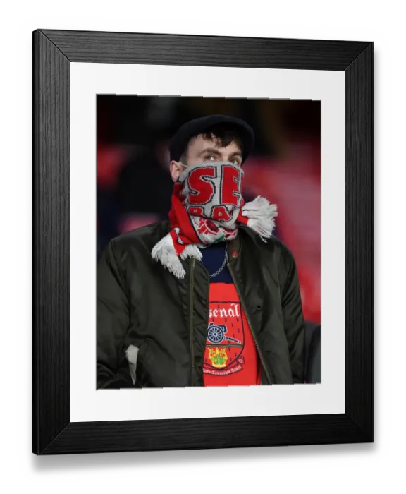 Framed Print : Arsenal Fans Unwavering Passion: Arsenal vs Burnley, Premier League, Emirates Stadium
