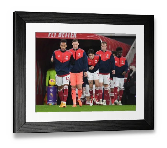 Framed Print : Arsenal Players Walk Out Before Arsenal vs Burnley, Premier League 2020-21 Framed Print : Arsenal Players Walk Out Before Arsenal vs Burnley, Premier League 2020-21